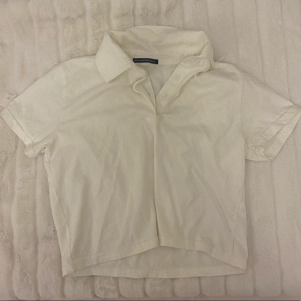 BRANDY MELVILLE white crop tee, worn twice